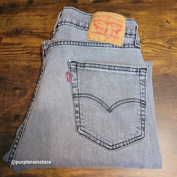 Levi's Jeans 31x32 Measures 31x31 Straight 505 Stretch Gray Denim Western - Picture 3 of 12